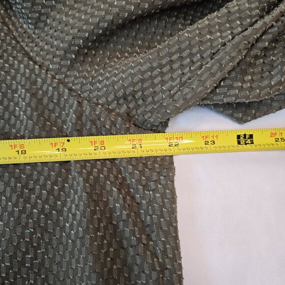 CALVIN KLEIN Women's Lantern Sleeve Clip Chiffon Blouse Sz: L   Green - Picture 12 of 13